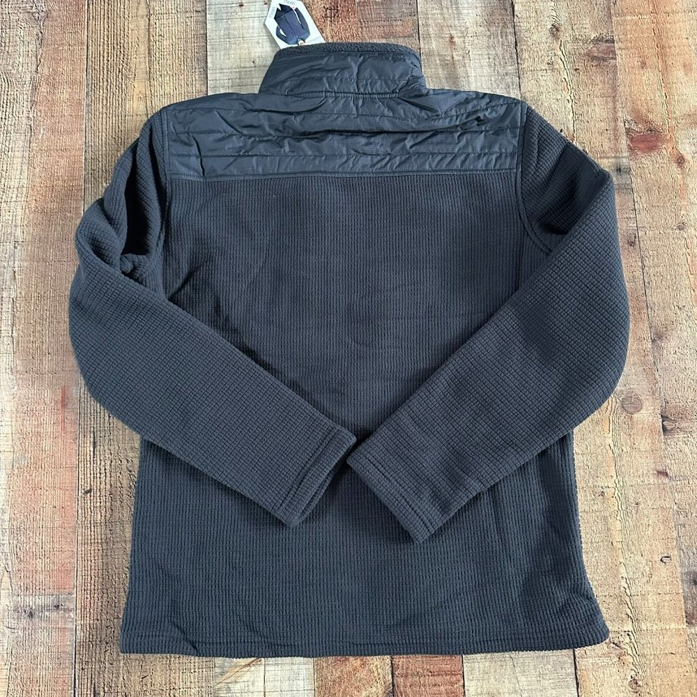 Free Country Dark Grey warm grid fleece zip up jacket men's small - Picture 4 of 8